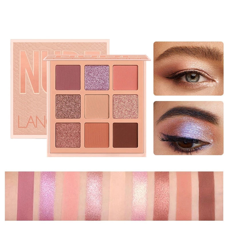 Paleta de Sombras 9 Cores - Langmanni